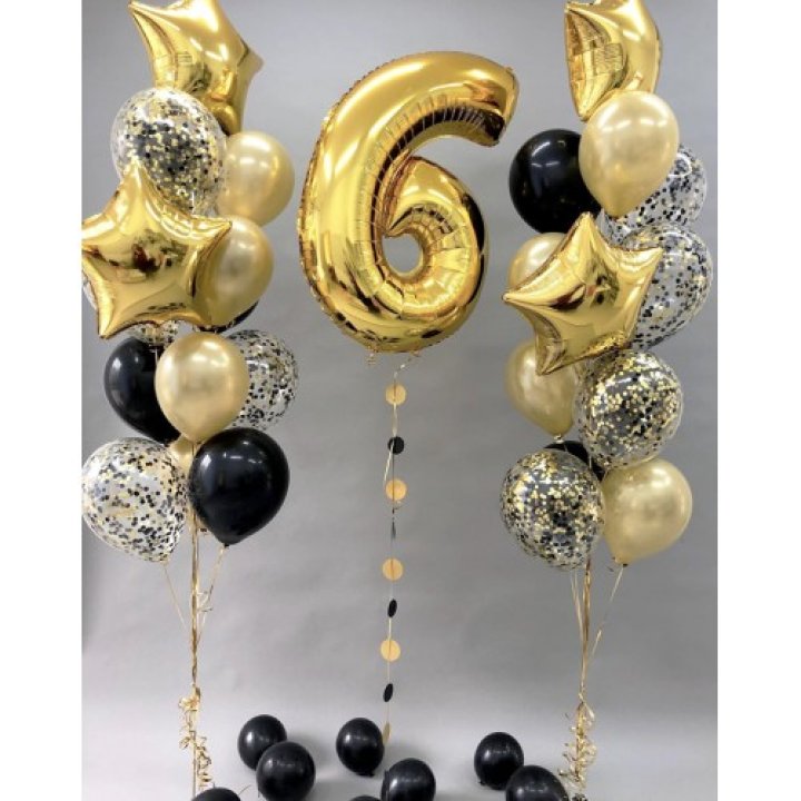 Цифра с фонтанами шаров  в Энгельсе