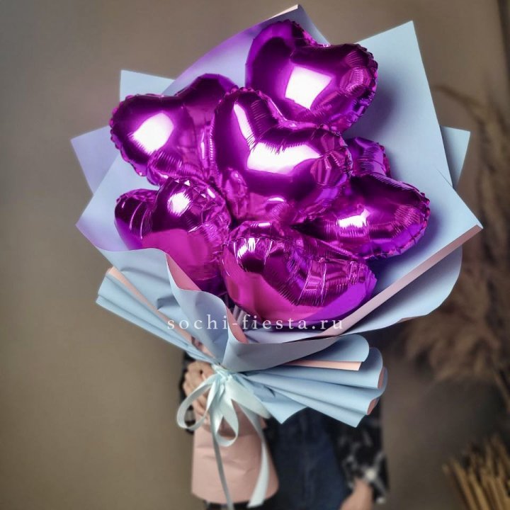 Букет из шаров сердец  в Энгельсе
