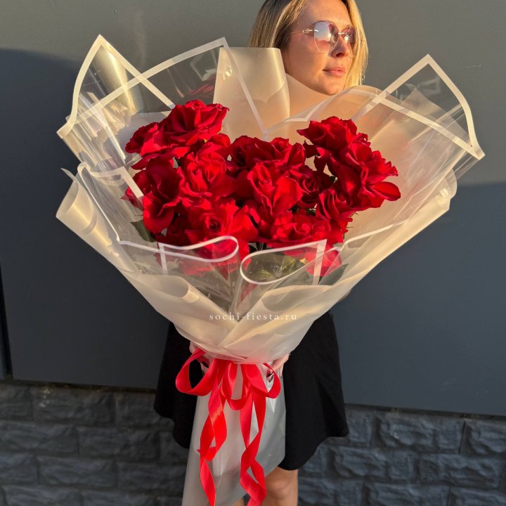  Букет  высоких роз 15 шт в Энгельсе