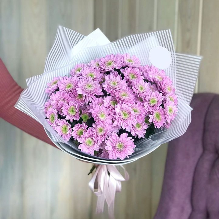Букет розовых хризантем в Энгельсе