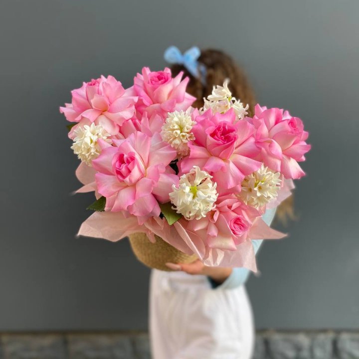 Дуо розы и гиацинты в Энгельсе