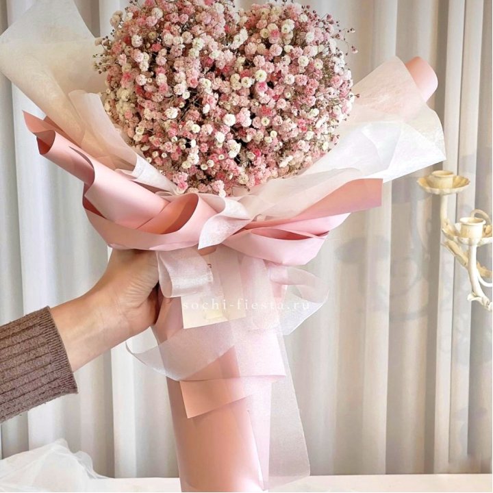 Сердце из гипсофилы  в Энгельсе