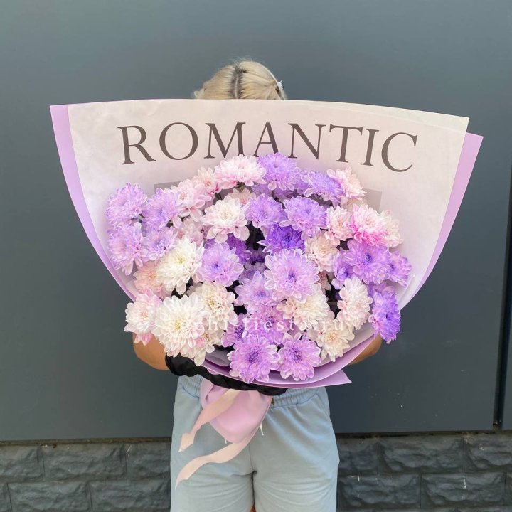 Букет сиреневых хризантем в Энгельсе
