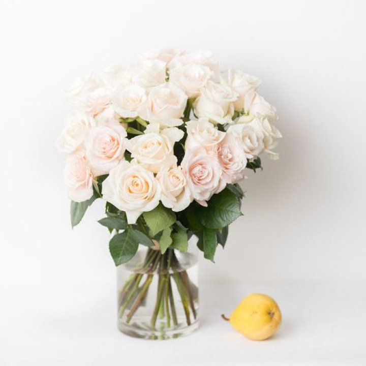 25 кремовых роз в Энгельсе