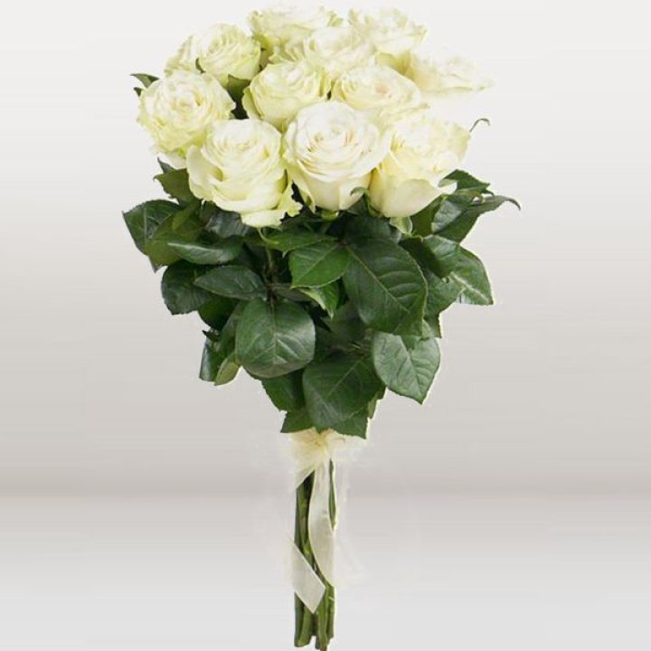 11 белых голландских роз в Энгельсе