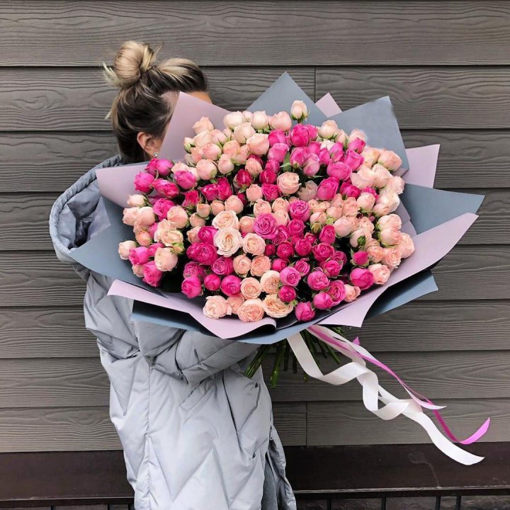 55 роз микс кустовых в Энгельсе