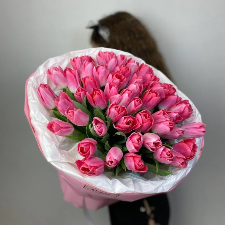 51 розовый тюльпан "Рози" в Энгельсе