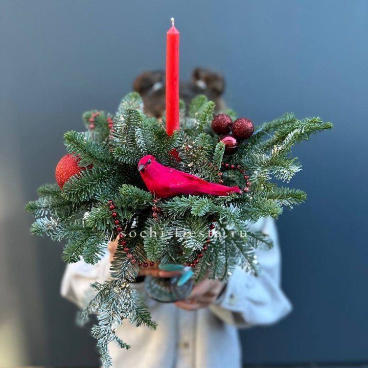 Новогодняя композиция в бокале в Энгельсе