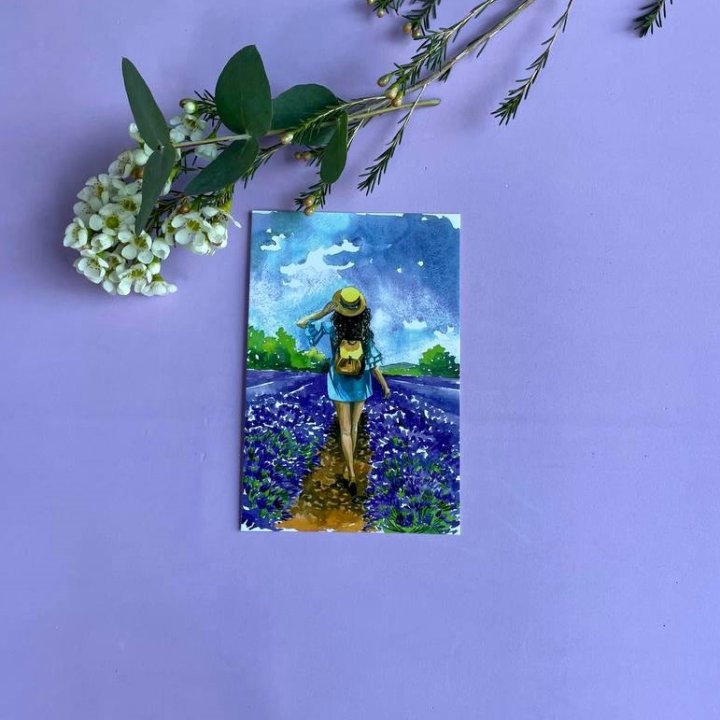 Открытка к букету "Цветочная дорога" в Энгельсе