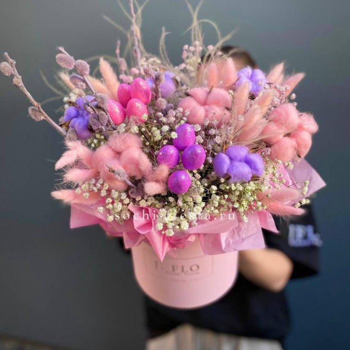 Сухоцветы в коробке  в Энгельсе