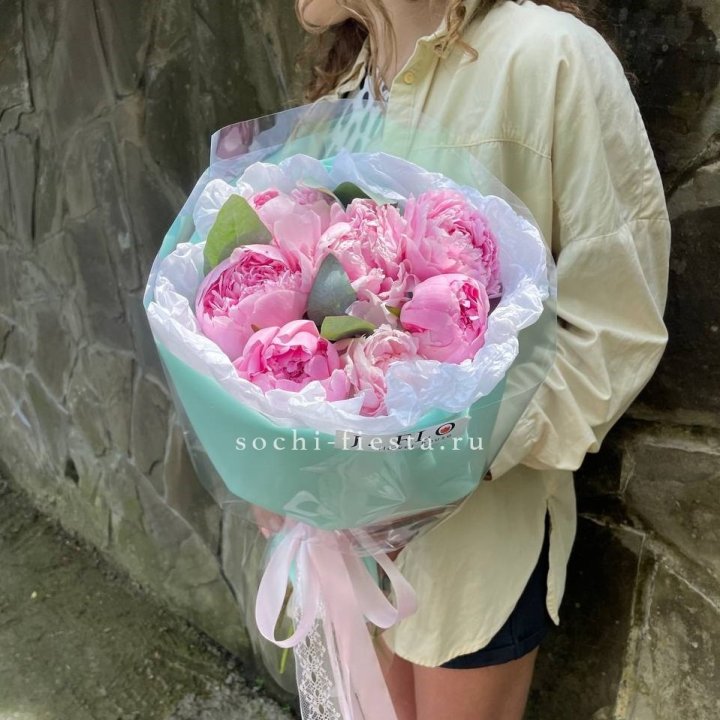 7 зефирных пионов в фоамиране в Энгельсе