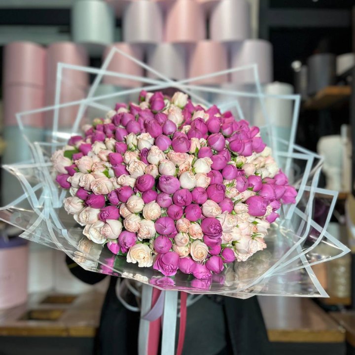 101 кустовая пионовидная роза в Энгельсе