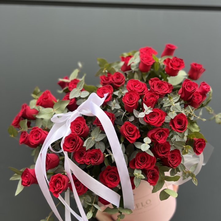 45 Красных роз в боксе "Сеньёрита" в Энгельсе