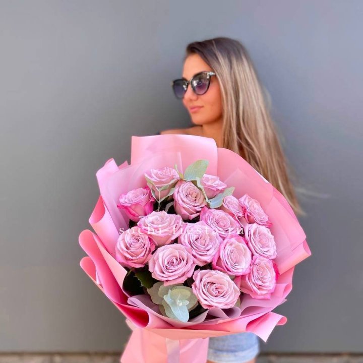 Букет розовых роз 2 в Энгельсе