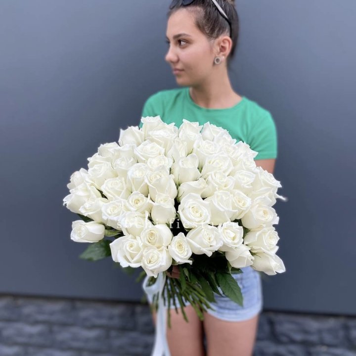 51 белая роза в Энгельсе