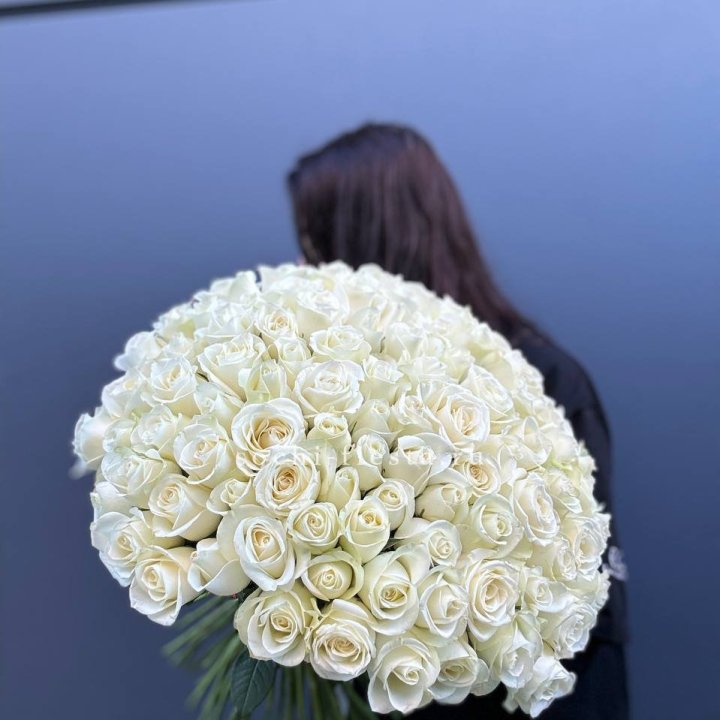 Охапка из 101 белой розы  в Энгельсе