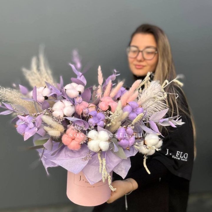 Авторский бокс с сухоцветами №4 в Энгельсе