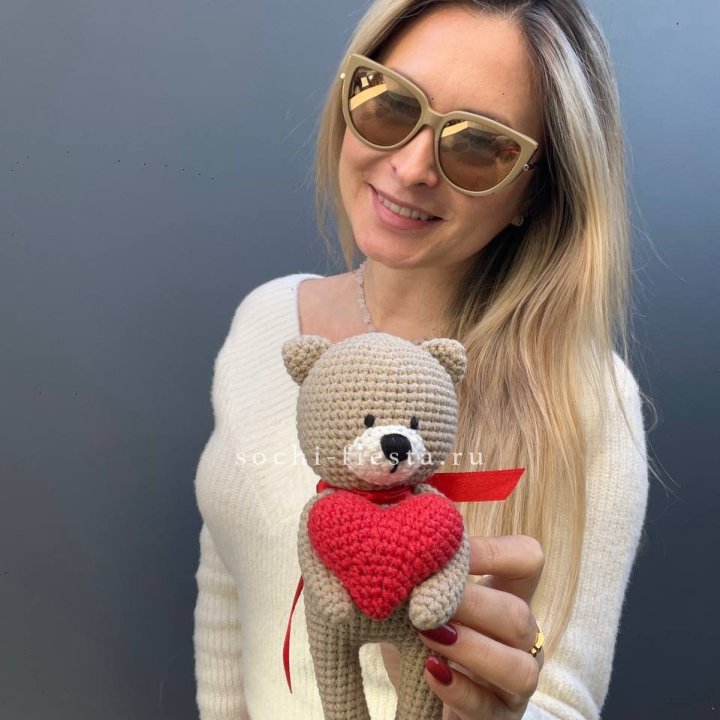 Мишка с сердцем ручной работы в Энгельсе